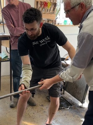 portrait-glass blowing experience south devon